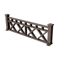 Декоративные ограждения ДПК "Бэйли", Венге, шлифованное Декоративные ограждения ДПК "Бэйли", Венге, шлифованное